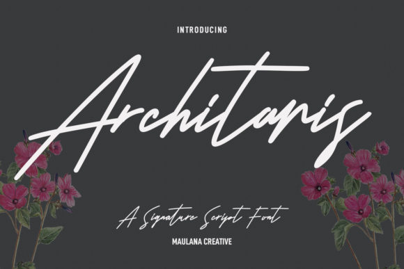 Architaris Signature: A Delicate Handwritten Script for Modern Branding
