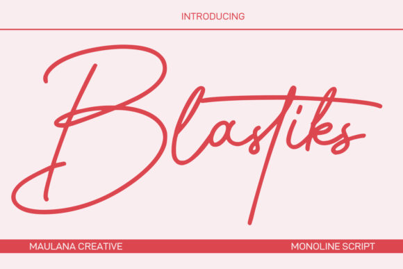 Blastiks Signature: A Modern Script Typeface for Editorial Design