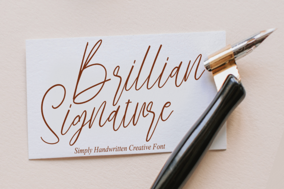 Brillian Signature: A Stylish Script Font for Editorial Design
