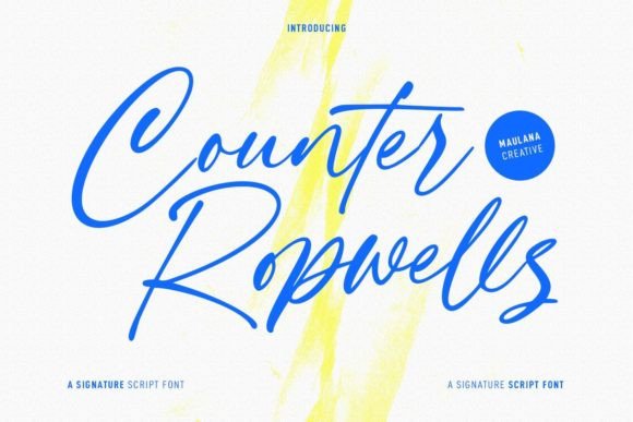 Counter Ropwells: The Script Amp Typeface for Dynamic Campaigns