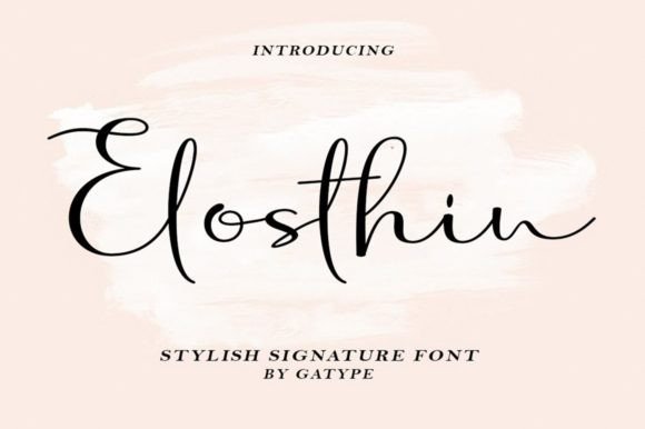 Elosthin: A Sweet Script Typeface for Personalized Web Design