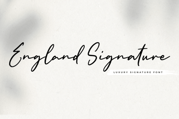 England Signature: The Graceful Typeface for Authentic Brand Identities