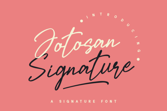 Jotosan Signature: Elevate Brand Visuals With This Dazzling Script Font
