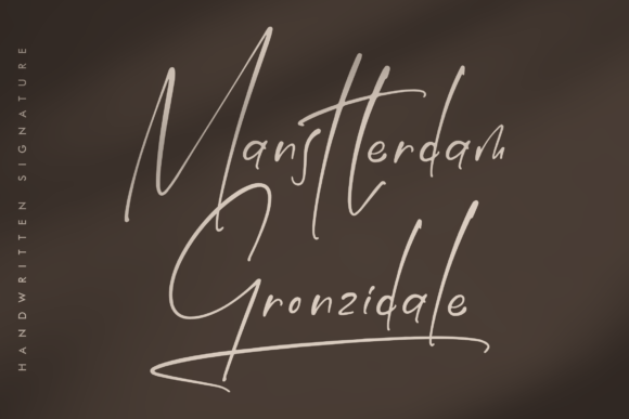 Manstterdam Gronzidale: A Handwritten Signature Font for Authentic Branding