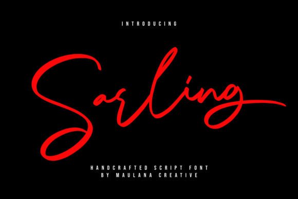 Sarling: A Modern Script Typeface for Editorial Design and Brand Identity