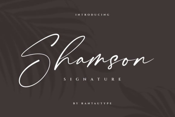 Shamson Signature Typeface: Elevating Editorial Design with Grace